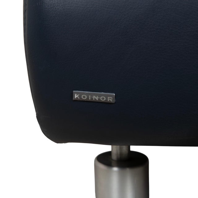 Blue Leather Rivoli Three-Seater Sofa with Manual Function from Koinor For Sale - Image 14 of 18