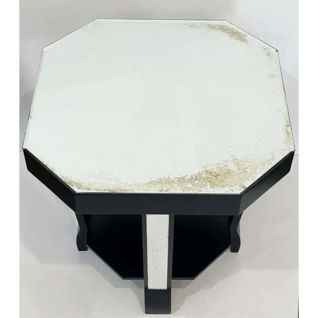 Art Deco Art Deco Occasional or Side Table With Mirrored Top From England For Sale - Image 3 of 13