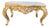 1980s Artisan Louis XVI Gold Beech Marble Coffee Table For Sale
