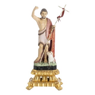Religious Artist, Saint John, 19th Century, Wood For Sale