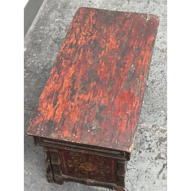 Antique Tibetan Folding Prayer Table. For Sale In San Francisco - Image 6 of 12