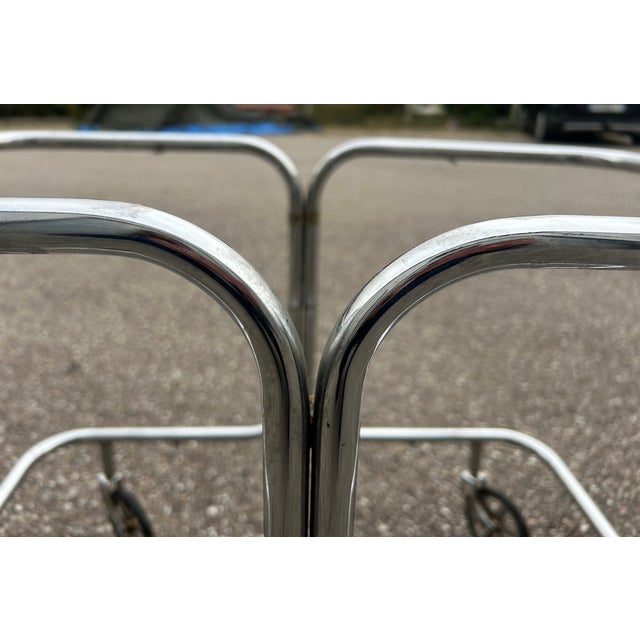 Serving Bar Cart in Chrome and Smoked Glass, 1970s For Sale - Image 12 of 14