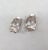 Trifari Vintage 1960s Signed Crown Trifari Rhodium Plated Filigree Half Hoop Clip Earrings-2 Pieces For Sale - Image 4 of 6