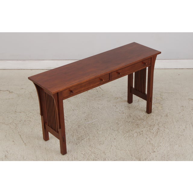 Age: C.2002 Details: Finish no.11 Dovetailed Drawer Construction High Quality Construction Arts & Crafts Spindle Sides...