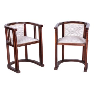 Art Deco Armchairs attributed to Josef Hoffmann for Wiener Werkstätte, Austria, 1900s, Set of 2 For Sale