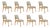 Arches II Dining Chairs in Oak and Bouclé by Insidherland, Set of 8 For Sale