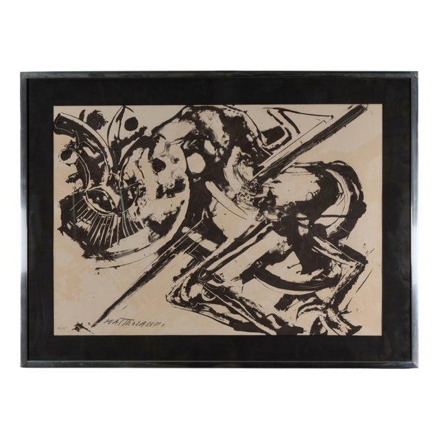 Umberto Mastroianni, Composition, 1960s, Lithograph, Framed For Sale