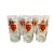 Vintage Highball Glasses Collins Tumblers Red & Gold Scottish Robertson Family Crest Wolves Coat of Arms Set of 7 An...