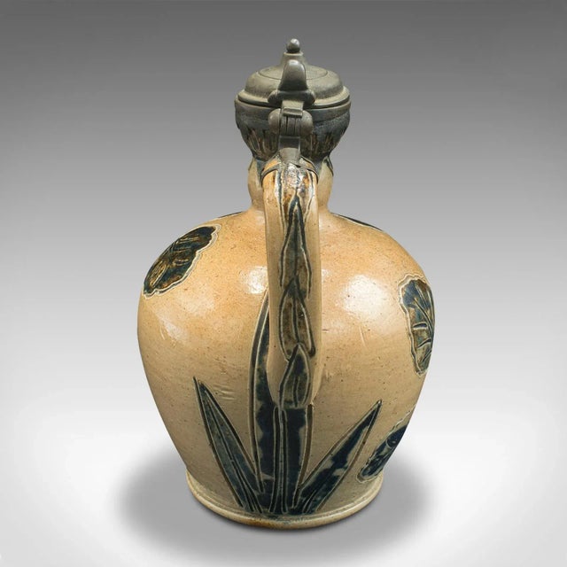 Late 19th Century 1871's English Antique Decorative Ceramic Flagon For Sale - Image 5 of 12