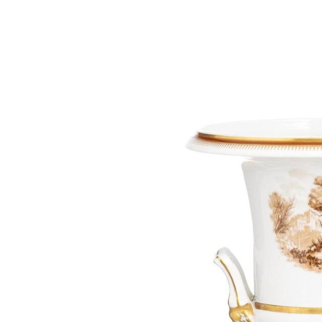 Porcelain - Urn with handles - 'Vista Alegre'. In molded and embossed porcelain from Vista Alegre, decorated in shades of...
