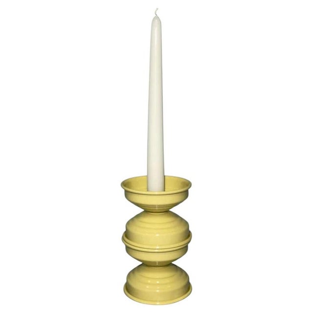 RL 05 Maxi Candleholder in Butter Glossy Varnished Aluminum by Caspal For Sale - Image 9 of 9