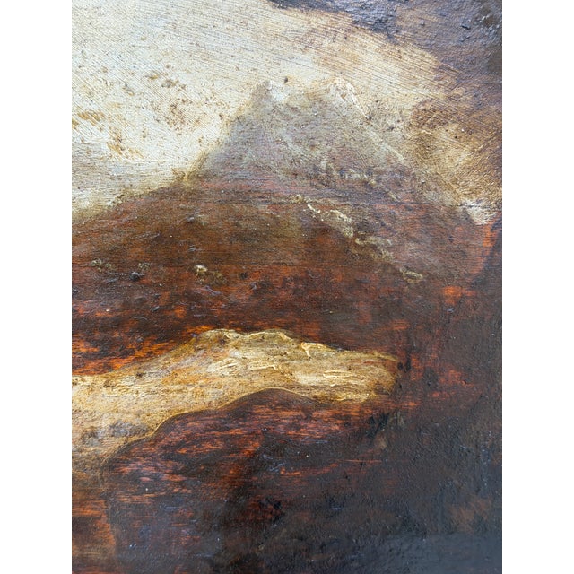 Rustic Rural Landscape with Figures, Oil on Canvas, 18th Century For Sale - Image 3 of 7
