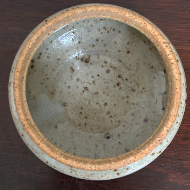 Vintage Studio Pottery Salt Cellar / Sugar Bowl For Sale - Image 10 of 12