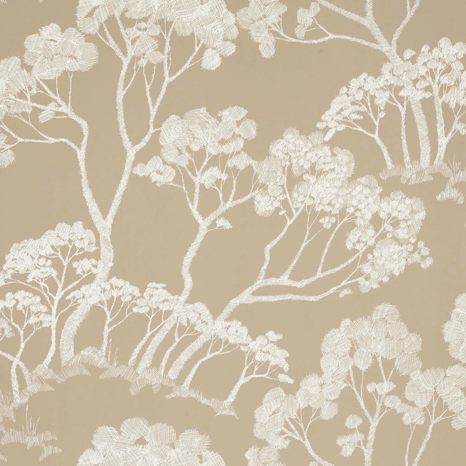 Sample - Schumacher Timber Wallpaper in Natural | Chairish