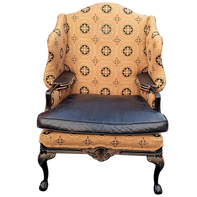 Elevate Your Space With the Old Hickory Tannery Firehouse Wingback Set For Sale - Image 9 of 12
