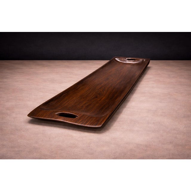 Handcrafted in Brazil in the 1960s, this elongated serving tray reflects the disciplined minimalism that characterized the...