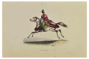 Auguste Wahlen, Japanese Rider, Lithograph, 1844