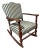 Early 20th Century Late Victorian (Thonet-Era) Striped Nursery or Accent Rocker For Sale