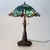 Late 20th Century Tiffany Style Stained Leaded Glass Table Lamp With Jewels For Sale - Image 9 of 12