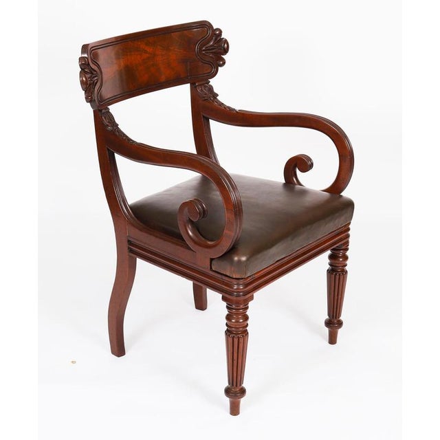 Antique English William IV Bar Back Dining Chairs, 19th Century, Set of 8 For Sale - Image 10 of 18