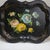 Large 1950s Hand Painted Toleware Tray Black Metal Floral Serving Tole Fine Arts Studio For Sale - Image 12 of 14