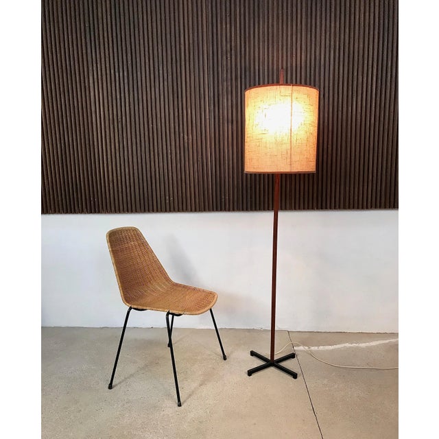 Mid-Century German Teak and Steel Floor Lamp, 1960s For Sale - Image 6 of 15