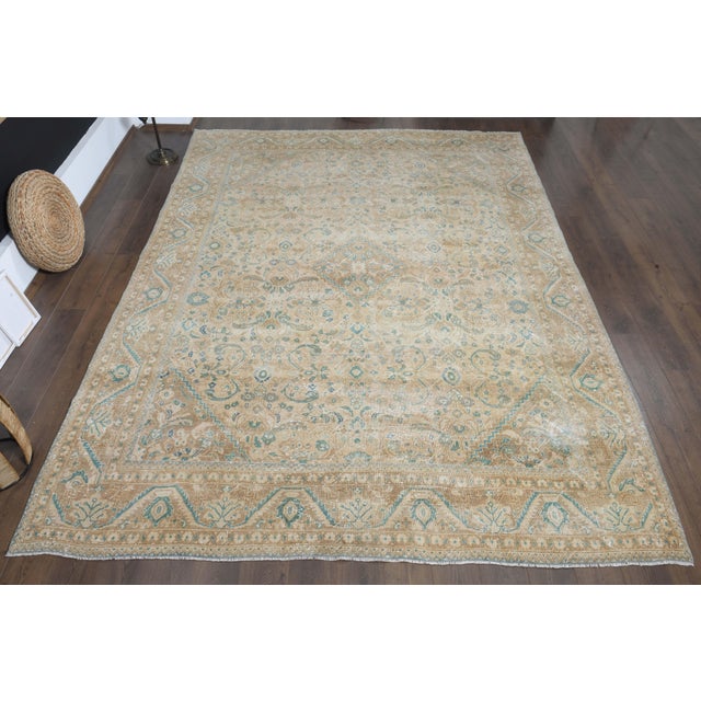 Vintage Persian Hand-Knotted area rug is a semi-antique vintage area rug. The '70s Eastern region of Anatolian's unique...