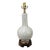 Late 20th Century Asian Pale Celadon Green Color Crackled Ceramic Embossed Design Table Lamp For Sale