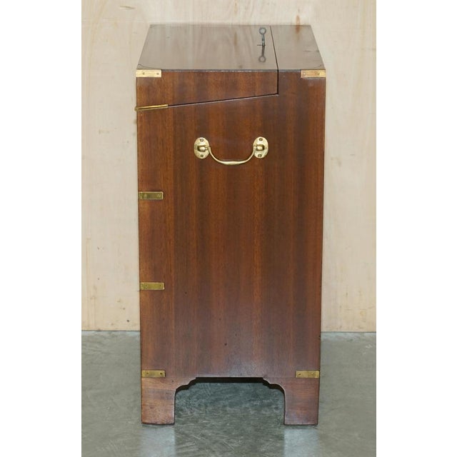Military Campaign Hardwood Drinks Cabinet, 1920s For Sale - Image 15 of 18