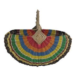20th Century Zulu Telephone Wire Rainbow Basket For Sale