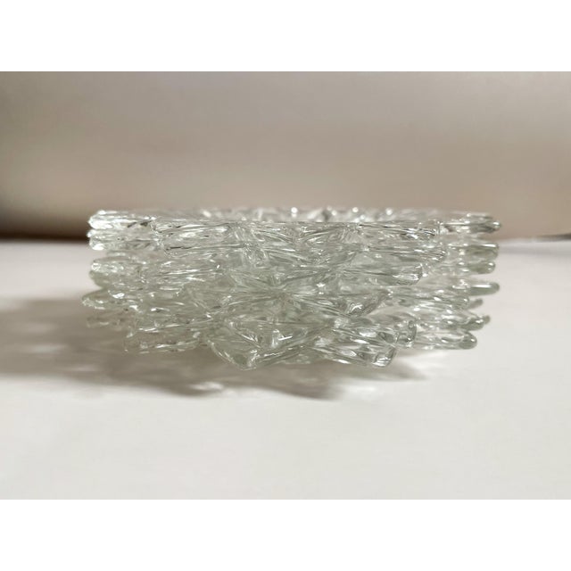 Glass Mid 20th Century Petal Plates-Set of Six For Sale - Image 7 of 10