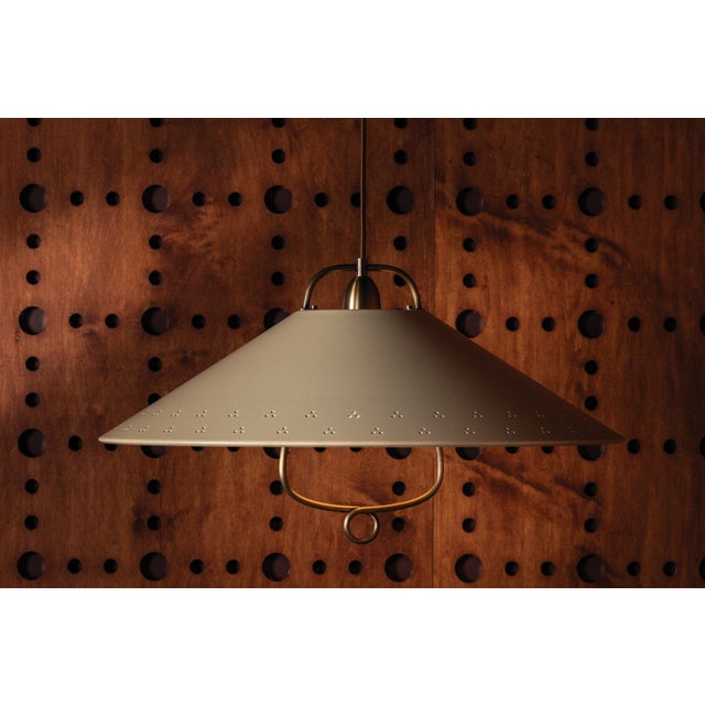 Hudson Valley Lighting Pawley 23.5 in. 1 Light Pendant in Historic Bronze and Soft Sand Finish For Sale - Image 10 of 11