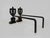Black Early 20th Century Bronze Andirons with Lions Paw Feet For Sale - Image 8 of 9