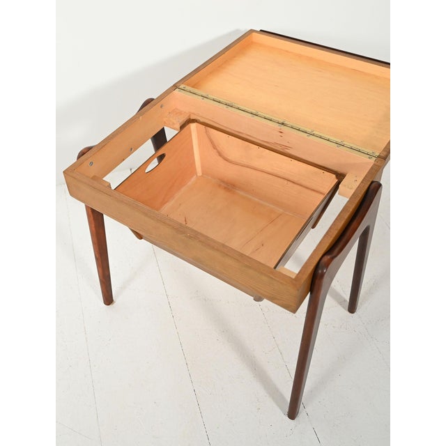 Wood Scandinavian Teak and Oak Table, 1950s For Sale - Image 7 of 14