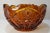 Glass Rustic Sawtooth Edge Hobstar Dark Amber Glass Bowl For Sale - Image 7 of 7