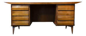 Mid-Century Wood Desk by Melchiorre Bega, Italy, 1950s