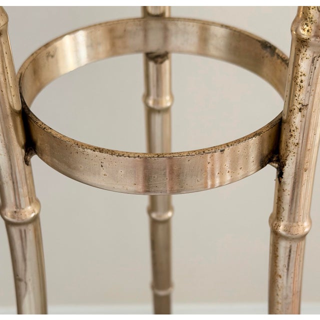 1970s Faux Bamboo Brass Plant Stand For Sale In Savannah - Image 6 of 14