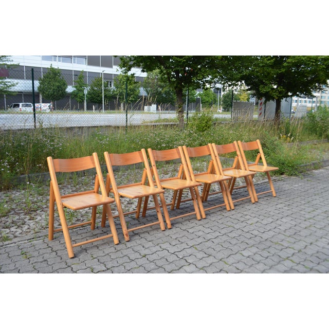 1980s Vintage Danish Pine Folding Chair in the style of Rainer Daumiller, 1970s For Sale - Image 5 of 18