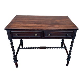 A Very Nice Antique Mahogany Desk, With Rope Twisted Legs, by J. K. Rishel Furniture Co. Of Williamsport, Pa For Sale