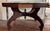 Mid 20th Century Mid 20th Century French Provincial Style Oval Marble-Top Coffee Table | Italian Marble | Carved Rose Appliqué | X-Stretcher Base For Sale - Image 5 of 12