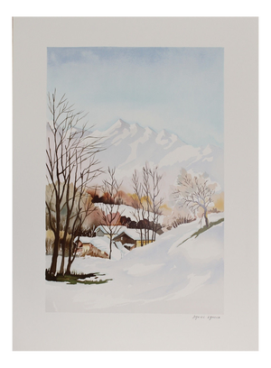 Daniel Lanoux, View in the Alps Landscape, Print