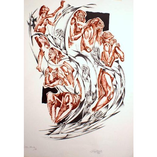 Lithograph on paper. Hand Signed and numbered. Edition of 65 pieces. This piece is attributed to the mentioned...