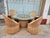 Wood 1970's Wicker Dining Table With Chairs For Sale - Image 7 of 9