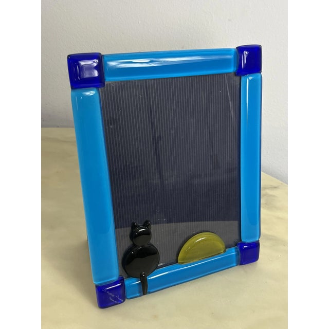 Pop art photo holder in Murano glass by Barovier, 1970s. Intact and in good condition, internal measurement for...