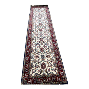 1990s Handwoven Persian Design Indian Rug - 2'6" X 9'9"