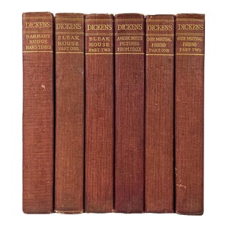 Antique Dickens Books - Set of 6 For Sale