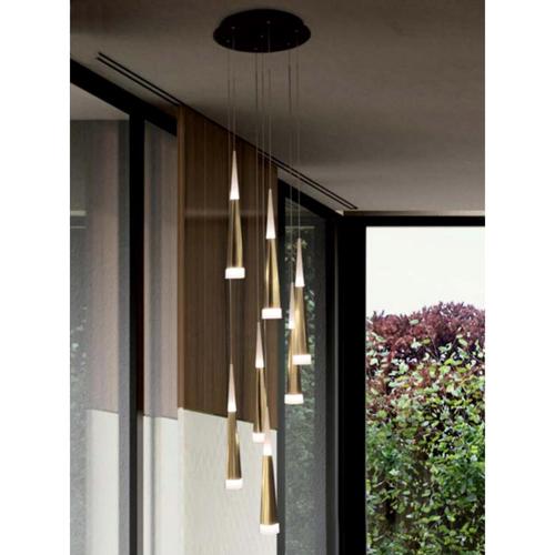 Contemporary Gold Meteoriti Di Metallo Light in Aluminum and Acrylic by Jago For Sale - Image 3 of 10