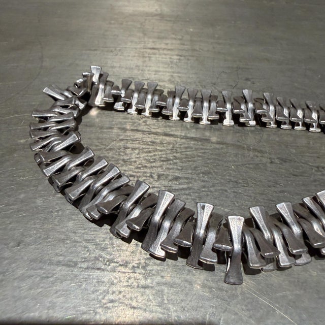 Vintage Modernist Brutalist Articulated Bone Collar Necklace Nanna Ditzel Era For Sale - Image 10 of 10