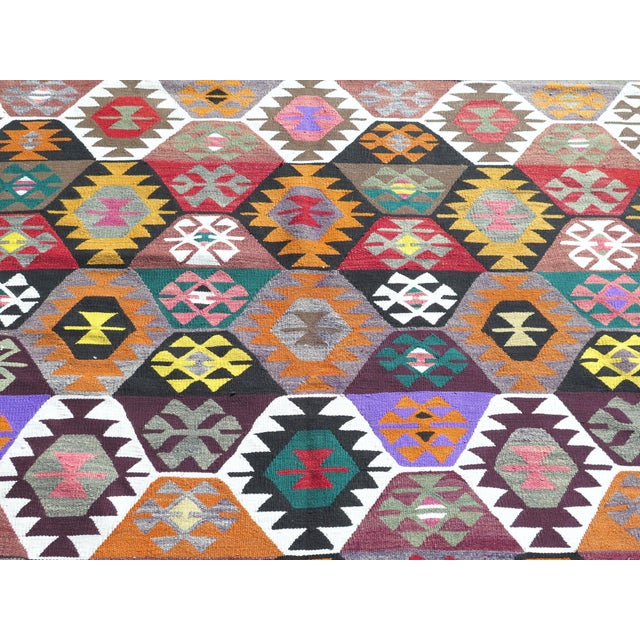 Mid 20th Century Turkish Boho Kilim Handmade Area Rugs For Sale - Image 9 of 13