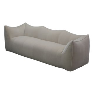 Le Bambole 3-Seater Sofa in Ecru Velvet by Mario Bellini for B&b Italia, 1970s For Sale
